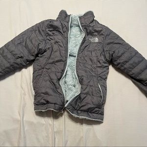 Girls reversible north face coat